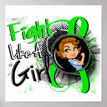 Non-Hodgkin's Lymphoma Rosie Cartoon FLAG.png Posters