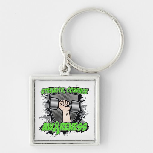 Non-Hodgkin's Lymphoma Strength Courage Men Keychains