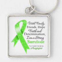 Non-Hodgkins Lymphoma Support Strong Survivor Keychain