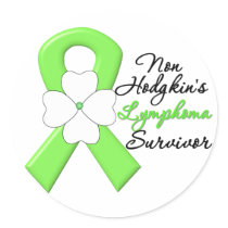 Non Hodgkins Lymphoma Survivor Flower Ribbon Sticker