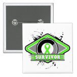 Non-Hodgkins Lymphoma Survivor Grunge Logo Pin