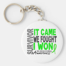 Non-Hodgkins Lymphoma Survivor It Came We Fought Key Chain
