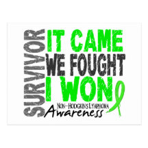 Non-Hodgkins Lymphoma Survivor It Came We Fought Postcards