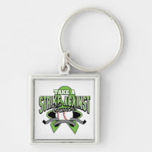 Non-Hodgkin's Lymphoma Take A Strike Key Chain