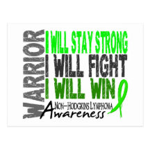 Non-Hodgkins Lymphoma Warrior Postcards