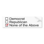 None of the Above bumper stickers