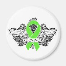 NonHodgkins Lymphoma Winged SURVIVOR Ribbon Refrigerator Magnet