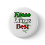 Nonno (Italian Grandfather) Knows Best Pinback Button