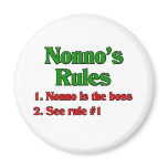 Nonno's (Italian Grandfather) Rules magnets