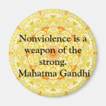Nonviolence is a weapon of the strong. - Gandhi Fridge Magnet