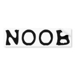NOOB icon Bumper Stickers