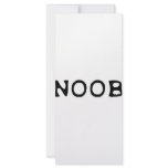 NOOB icon Rack Card Design