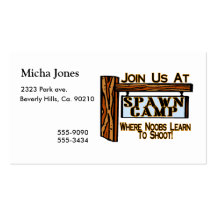 Noobs At Spawn Camp Business Card