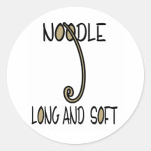 Noodle Long and Soft Round Sticker