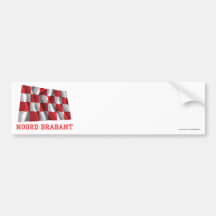 Noord-Brabant Waving Flag with Name Bumper Sticker