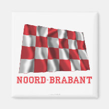 Noord-Brabant Waving Flag with Name Magnet