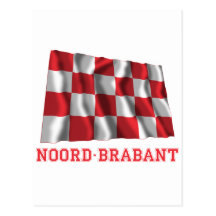 Noord-Brabant Waving Flag with Name Post Cards