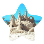 Noosa Beach Sandcastle Star Sticker