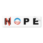 NOPE bumper stickers