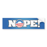 NOPE bumper stickers