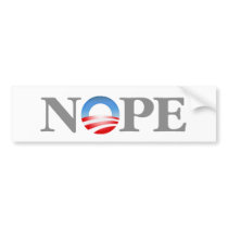 NOPE bumper stickers