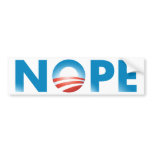 NOPE NO WAY bumper stickers