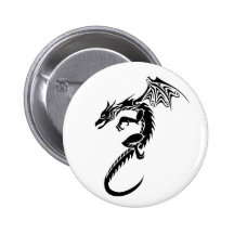 Norbert the Black Dragon Pins