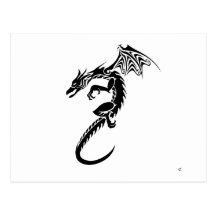Norbert the Black Dragon Post Card