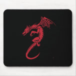 Norbert the Red Dragon mousepads