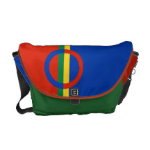 Nordic Circle On Colour Stripe Messenger Bag