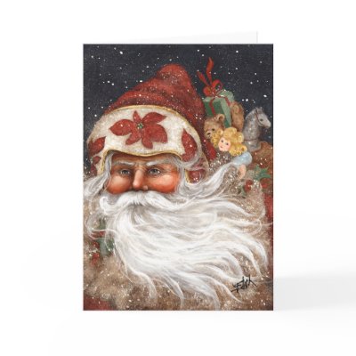 NORDIC SANTA GREETING CARD by EDITHCOLLECTION