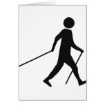nordic walking icon greeting cards
