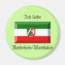 Nordrhein-Westfalen Flag Gem Fridge Magnet