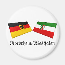 Nordrhein-Westfalen, Germany Flag Tiles Magnet