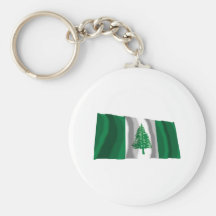 Norfolk Island Waving Flag Key Chain