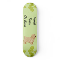 Norfolk Terrier ~ Green Leaves Design Skate Deck