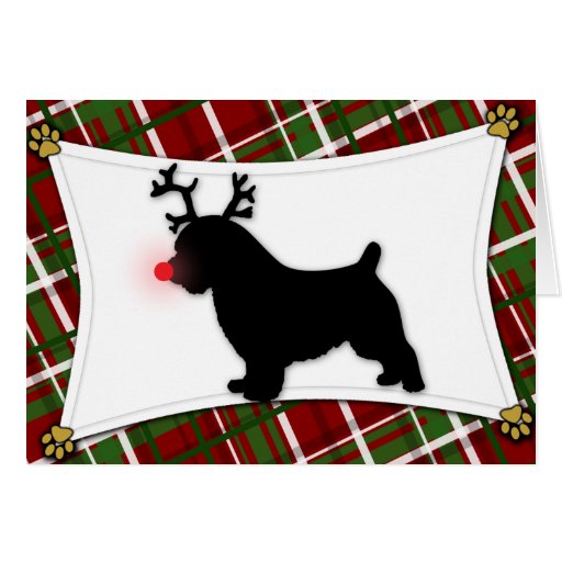 Norfolk Terrier Reindeer Christmas Card