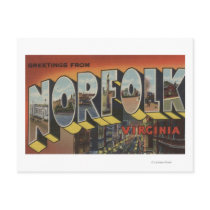 Norfolk, Virginia - Large Letter Scenes Post Card