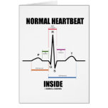 Normal Heartbeat Inside (ECG EKG) cards