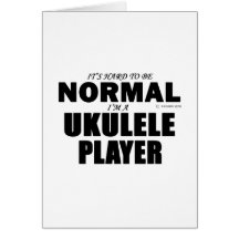 Normal  Ukulele Player Greeting Cards