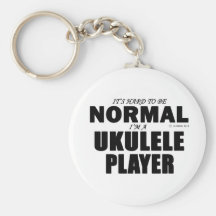 Normal  Ukulele Player Key Chain