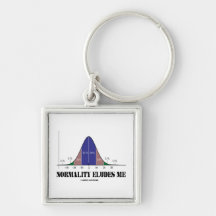 Normality Eludes Me (Statistics Humour) Keychains