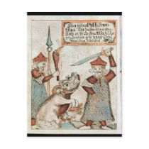 Norse god Tyr losing his hand to the bound wolf Postcards