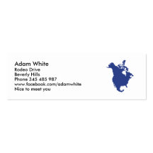 North America map Business Card Template