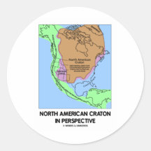 North American Craton In Perspective Stickers