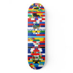 North American Flags Skateboard