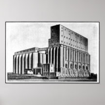 North American grain silo Posters