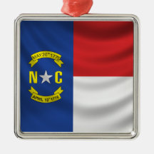 North Carolina Flag Christmas Tree Ornament