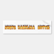 North Carolina Hottie fire and flames Bumper Stickers