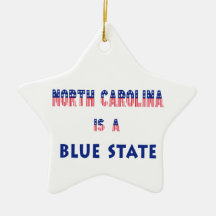 North Carolina is a Blue State Ornament